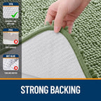 OLANLY Toilet Rugs U-Shaped 24x24, Extra Soft Absorbent Chenille Contour - Image 6