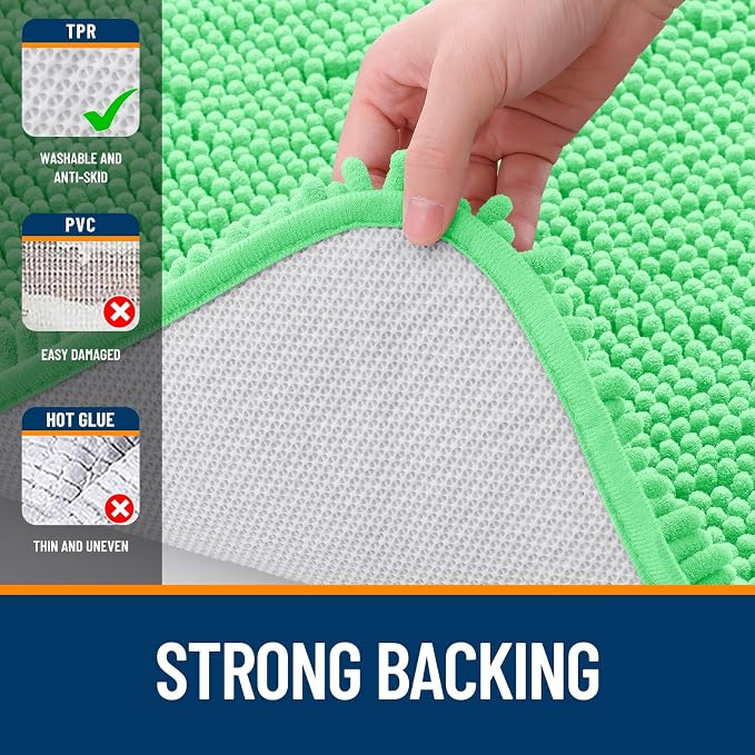 OLANLY Large Bathroom Rugs 40x32, Extra Soft Absorbent Chenille Bath Rugs - Image 6