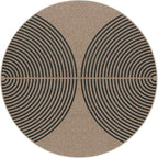 Lahome Enfys Modern Rainbow Round Rug, 3ft Small Washable Circle Carpet Natural - Image 7