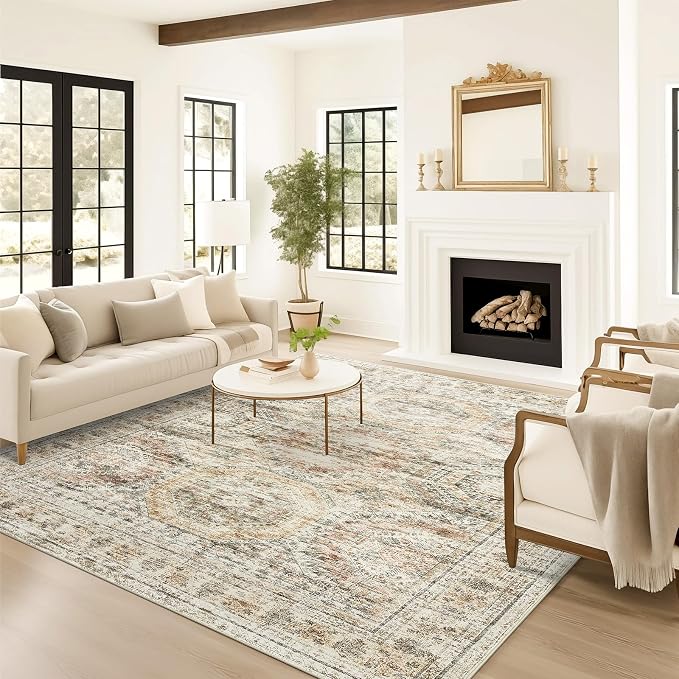 Soalmost 6x9 Area Rug for Living Room Washable 6x9 Non-Slip Modern Rugs for - Image 9