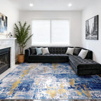 RELEANY Washable Area Rugs 10'x14' Non-Slip Modern Abstract Soft - Image 2