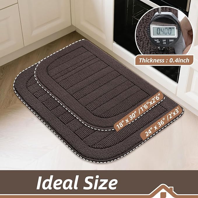 BEQHAUSE Kitchen Rugs Non Slip Washable Durable Kitchen Mats - Image 3