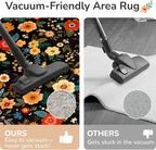 9x12 Area Rugs for Living Room Vacuum-Friendly Machine Washable Area Rug Flower - Image 2