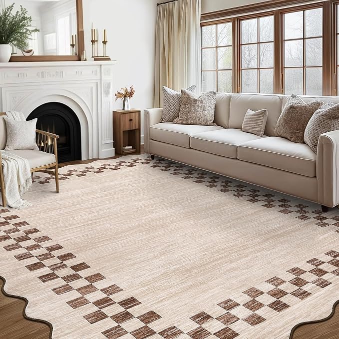 GarveeHome Scalloped Washable Rug 9x12 Area Rug - Image 8