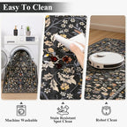 HEBE Washable Hallway Runner Rug 2'x 6' Non Slip Kitchen Rugs Runner, Low Pile - Image 4