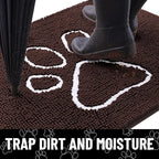 Smiry Dog Door Mat for Muddy Paws, Absorbent Dirt Trapper Non Slip Quick Dry - Image 2