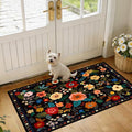 RELEANY Floral 2x4 Area Rugs Washable Print Boho Cute Carpet Non Slip Flower by RELEANY