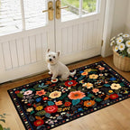 RELEANY Floral 2x4 Area Rugs Washable Print Boho Cute Carpet Non Slip Flower by RELEANY