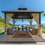 GENIMO Outdoor Rug Waterproof for Patio Decor, Outside Area Mat for Rv - Image 3