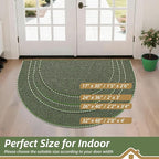 BEQHAUSE Dirt Trapper Door Mat 32" x 48" Half Circle Non-Slip Washable Doormats - Image 2