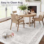 Washable Rug 8x10 Area Rugs: Vintage Floral Rugs - Image 8