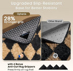 Ophanie Black & Beige Diamond Checkered Rugs - Image 4