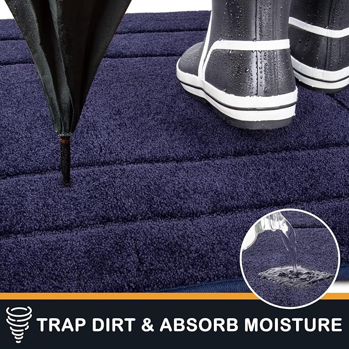 PURRUGS Dirt Trapping Door Mat 32" x 70", Non-Slip/Skid Machine Washable - Image 3