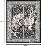 Moynesa Tiger 8x10 Area Rug, Washable Boho Rugs - Image 2