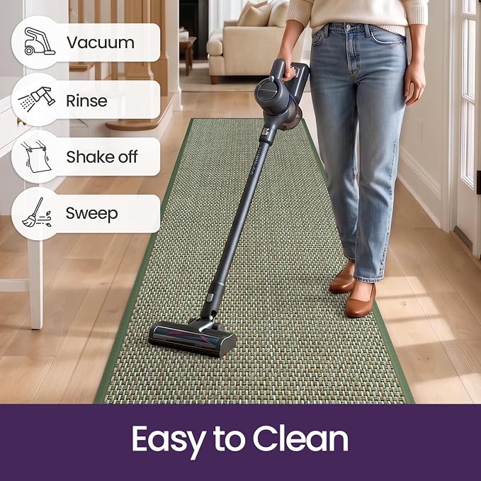 DEX Hallway Runner Rug 2'4''x12, Non Slip Rubber Backing Inside Entryway Carpet - Image 5