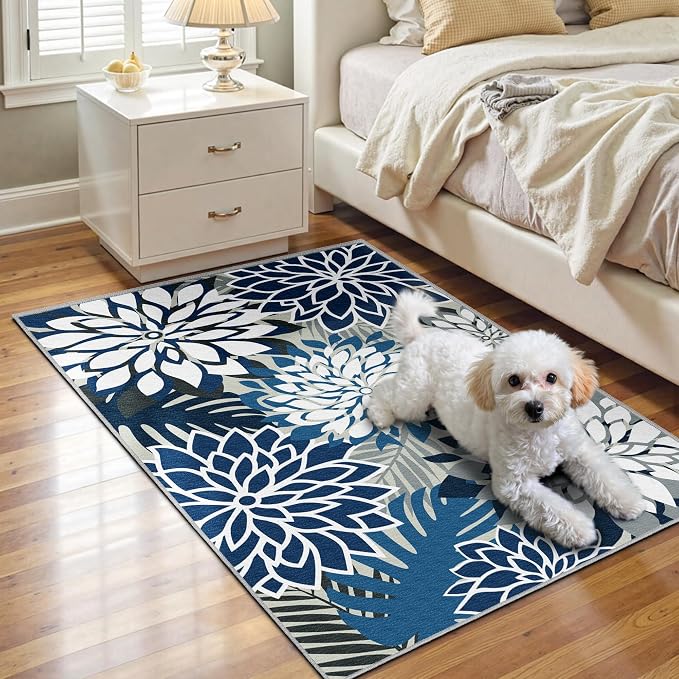 Arenarug 2x3 Washable Small Rug Tropical Botanical Modern Floral Indoor - Image 7