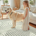 DCX Abstract Machine Washable 3x5 Rug, Sage Green Modern Accent Rug - Image 3