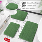 OLANLY Large Bathroom Rugs 59x35, Extra Soft Absorbent Chenille Bath Rugs - Image 2