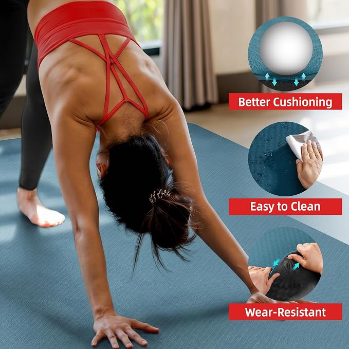Extra Large Yoga Mat – 72"x48" or 78"x57", 1/4"–1/2" Thick Mat - Image 6