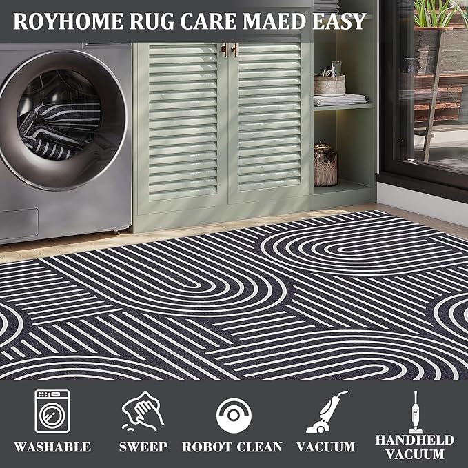 ROYHOME Washable Rug 4x6 Area Rugs - Image 6