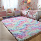 PAGISOFE 9x12 Rainbow Large Area Rug, Plush Rugs - Image 7