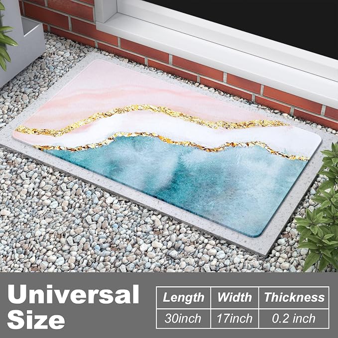 Rnivvi Front Door Mat, Heavy Duty Low Profile Anti-Slip Entryway Rug - Image 3