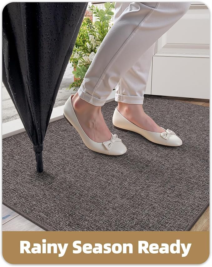 Color&Geometry Ultra Thin Indoor Door Mat 48"x72", Non Slip Rubber Backed Dirt - Image 7