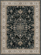 RELEANY Area Rugs Square 8ft Washable Non-Slip, Floral Vintage Distress - Image 8
