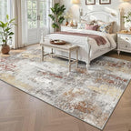 Toneed Abstract Area Rug Modern Washable Rug Soft Non Slip Rug Low Pile - Image 2