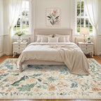 9x12 Area Rugs Washable Rug: Large Boho Living Room Rug Soft Non-Slip Low Pile - Image 3