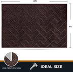 PURRUGS Easy Care Area Rug 4ft x 6ft, Non-Slip Machine Washable Entry Rug - Image 2