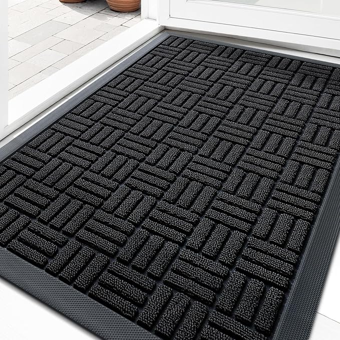 OLANLY Front Door Mat Outside Entrance 29.5x17, Heavy Duty Sturdy Natural by OLANLY