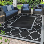 GENIMO 8' x 10' Outdoor Rug Patio Waterproof, Reversible Plastic Straw Area by GENIMO