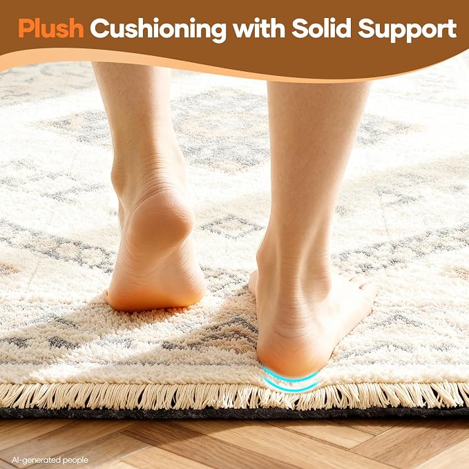 Veken Non Slip Cushioned Runner Rug Pad Gripper 2 x 6 Ft, Felt and Silicone - Image 6