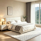 White Rabbit Plush Rug 5'x7', Fluffy Shaggy Area Rug - Image 2
