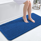 OLANLY Bathroom Runner Rugs 47x20, Soft Absorbent Chenille Bath Rugs, Rubber by OLANLY