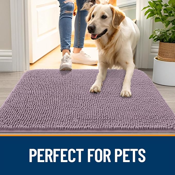 OLANLY Dog Door Mat for Muddy Paws 45x27, Absorbs Moisture and Dirt, Absorbent - Image 6