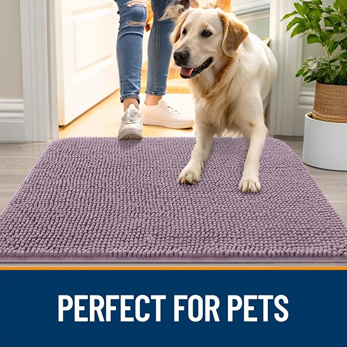 OLANLY Dog Door Mat for Muddy Paws 47x32, Absorbs Moisture and Dirt, Absorbent - Image 6