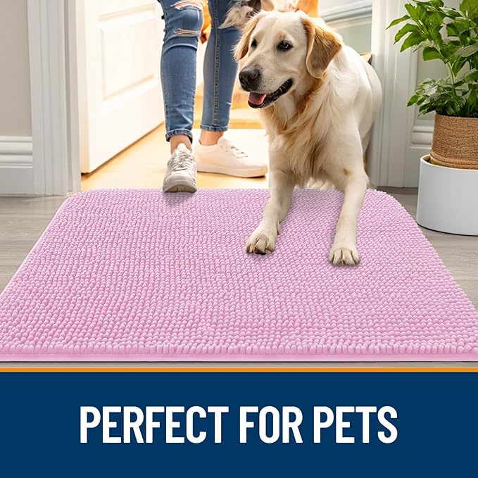 OLANLY Dog Door Mat for Muddy Paws 70x32, Absorbs Moisture and Dirt, Absorbent - Image 6