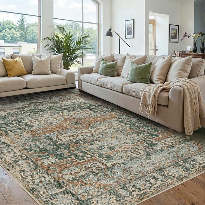 Rugxara 6x9 Area Rugs for Living Room Bedroom, Large Washable Rug, Non Slip & by Rugxara