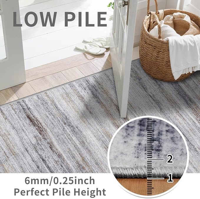 5x7 Area Rug for Living Room: Non-Slip Washable Rugs for Dining Room Bedroom - Image 7