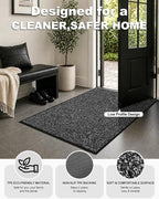 Mibao Front Door Mat Indoor Entrance, Dirt Trapper Welcome Mat - Image 4