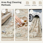 Soalmost 10x14 Area Rugs for Living Room, Non Slip Machine Washable Vintage Rugs - Image 5