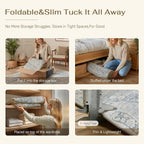 8x10 Washable Neutral Area Rug Blue Vintage Living Room Bedroom Carpet Non-Slip - Image 8
