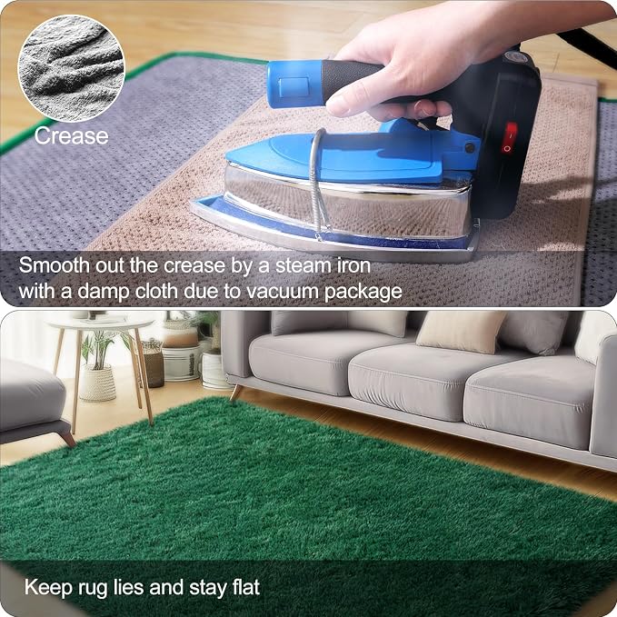 qulint 9x12 Area Rug for Living Room, Soft Shag Shaggy Large Rug for Bedroom - Image 5