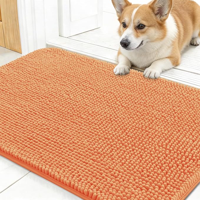OLANLY Dog Door Mat for Muddy Paws 24x16, Absorbs Moisture and Dirt, Absorbent by OLANLY