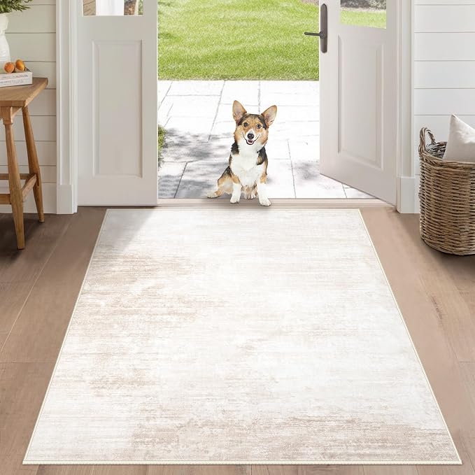 Area Rug 3x5 Washable Rug: Living Room Modern Abstract Rug Soft Non Slip - Image 3