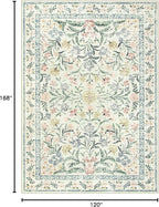 Wonnitar Large Living Room Rug, Floral 10 x 14 Machine Washable Area Rugs - Image 2
