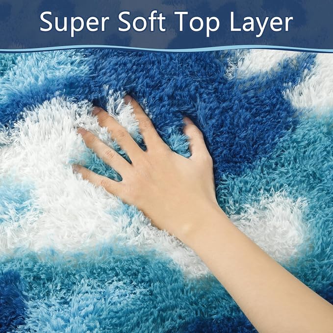 AROGAN Soft Fuzzy Kids Rugs for Girls Room Playroom 4x6 Feet, Fluffy Cute - Image 4