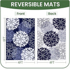 LuxStep Outdoor Rug Waterproof Outdoor Plastic Straw Rug Reversible Patio Rug - Image 2